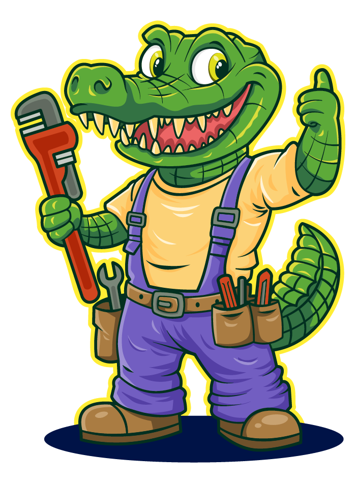 Plumb Rite alligator mascot